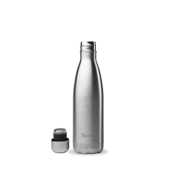 Vakuum Isolierte Trinkflasche 500 ml Farbe Silber offen