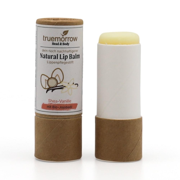 Natural Lip Balm - Natürlicher Lippenpflegestift in Papierhülse - Shea-Vanille