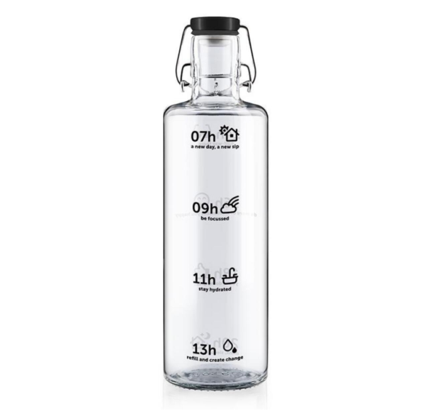 1,0L Soulbottle Glasflasche - Stay Hydrated