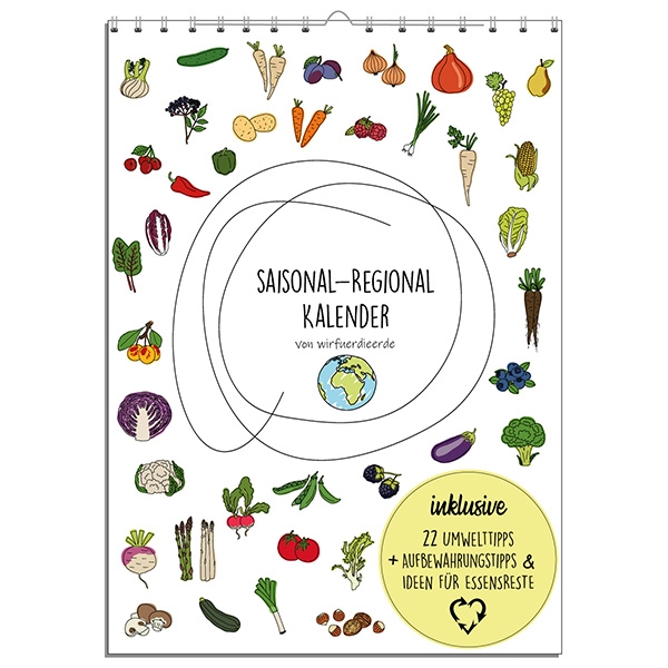 Saisonkalender saisonal und regional Obst und Gemüse genießen - Vorderseite
