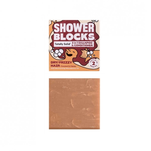 Shower Blocks - 2 in 1 Shampoo & Conditioner - Kokosnuss & Kakao für Trockenes/krauses Haar