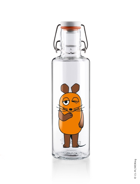 0,6L Soulbottle Glasflasche - Die Maus