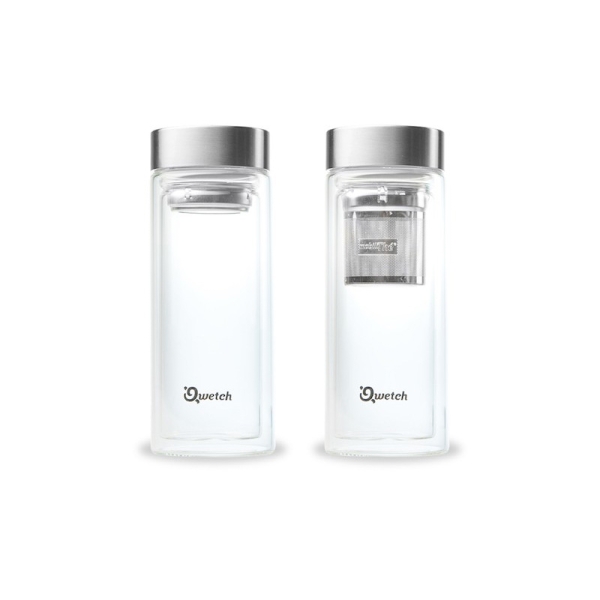 Doppelwandige Glasflasche mit integriertem Teefilter 320 ml